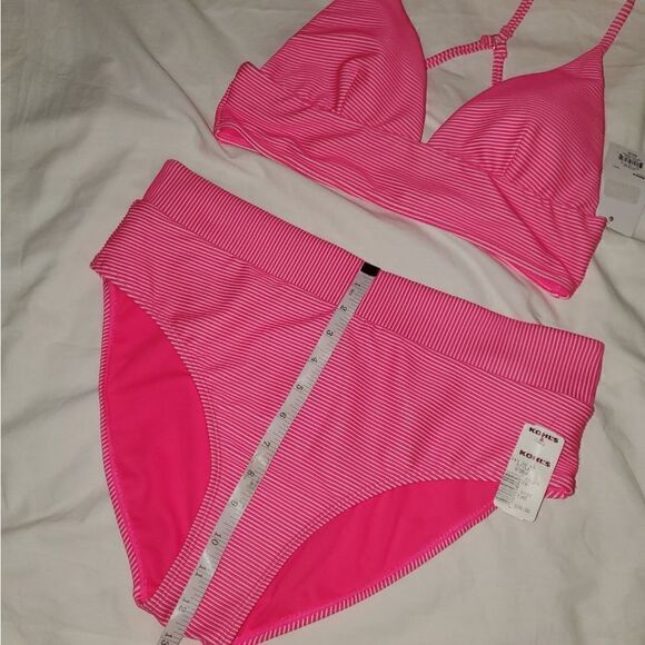 So hot pink ribbed bikini set NWT - Picture 6 of 9